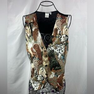 idea nuova dog print vest size M